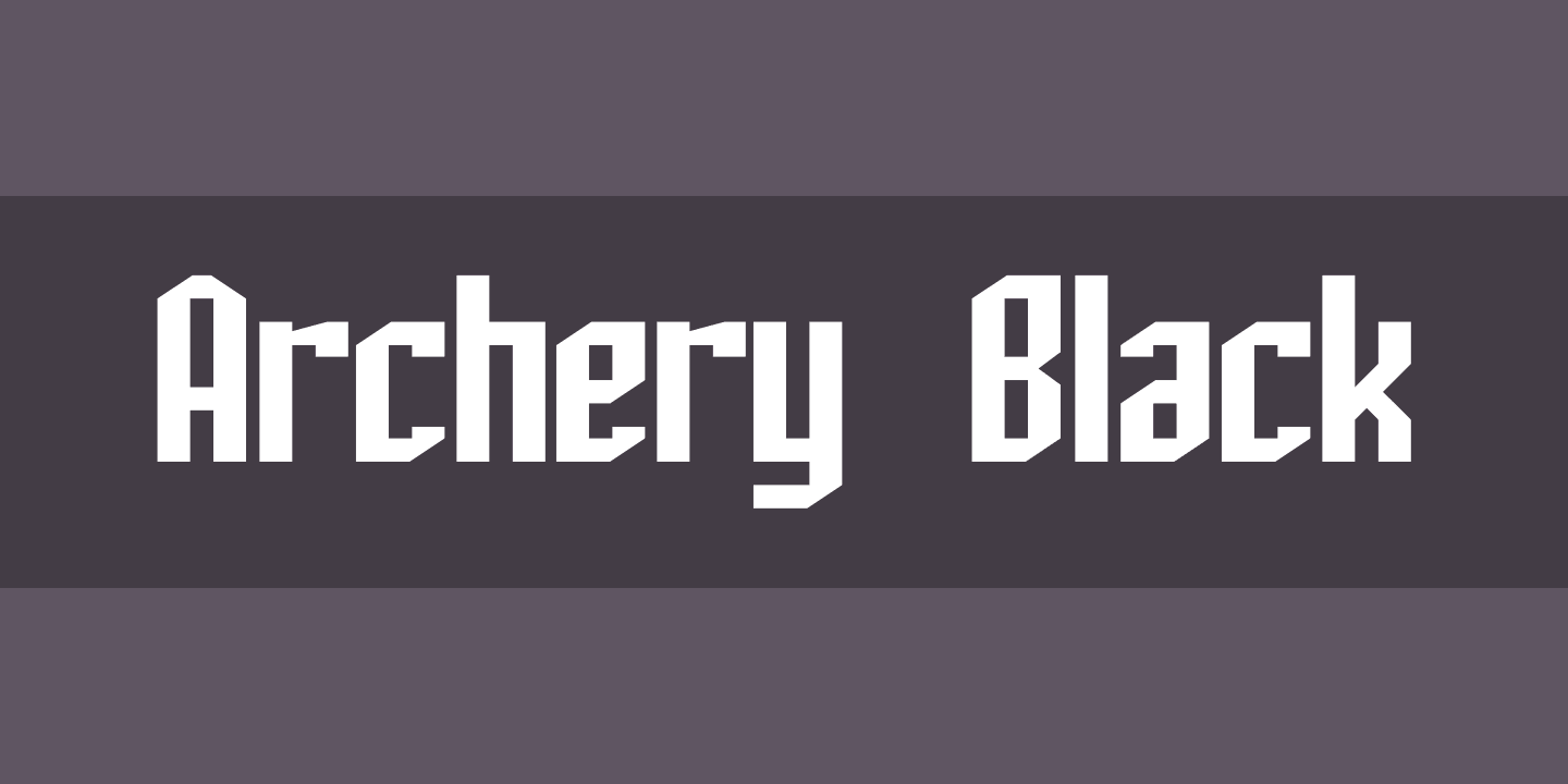 Font Archery Black